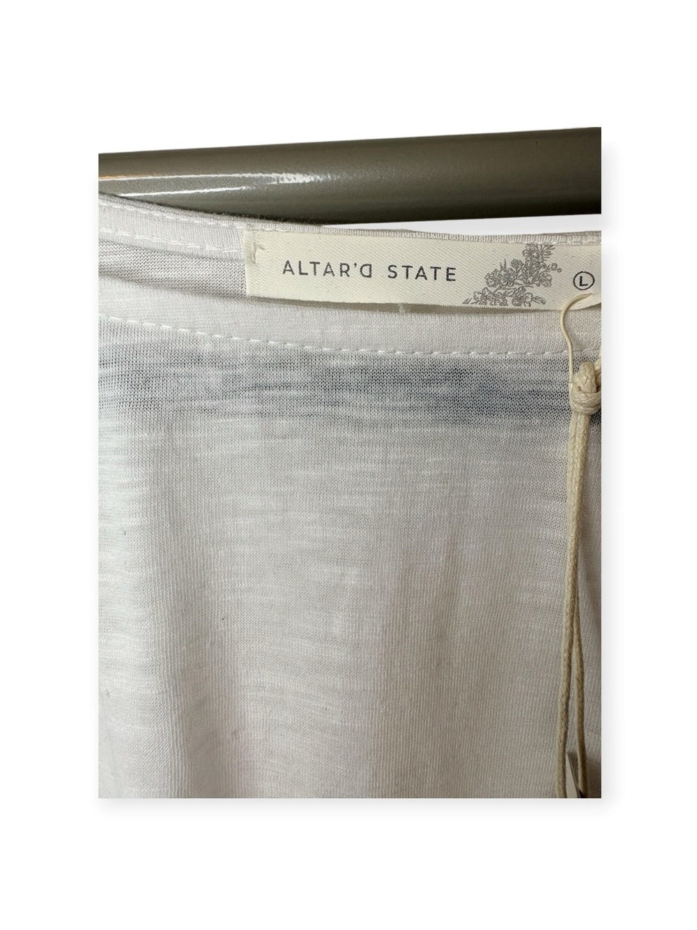 Altar'd State White Ruffled Crop Top - Picture 3 of 4